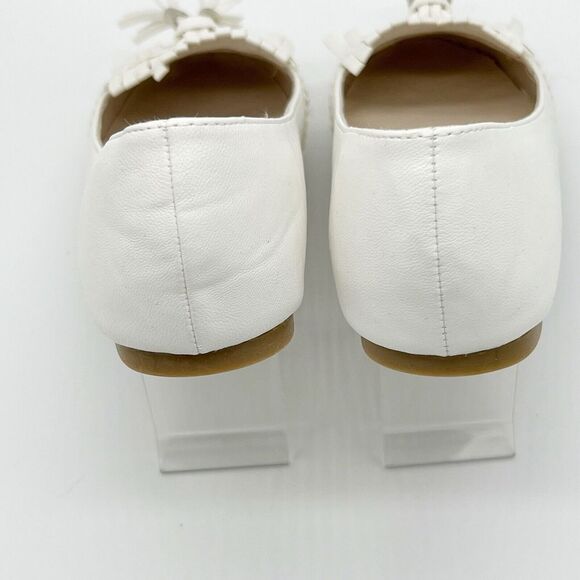 Aldo Women's Flats White Tassels Ballerina Shoes Size 7.5 - Picture 9 of 10